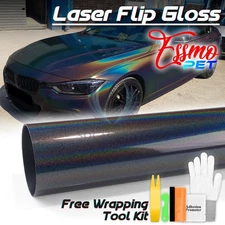 ESSMO PET Laser Flip Gloss Rainbow Gray Auto Car Vehicle Vinyl Wrap Decal Sheet