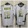 Nike OnField NFL 🏈 Green Bay Packers #12 Rodgers Stitched SPECKLED Jersey 40