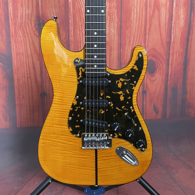 #ad Mad Cat ST Electric Guitar Flame Maple Top Chrome Hardware 3S Pickups Fast Ship $221.75