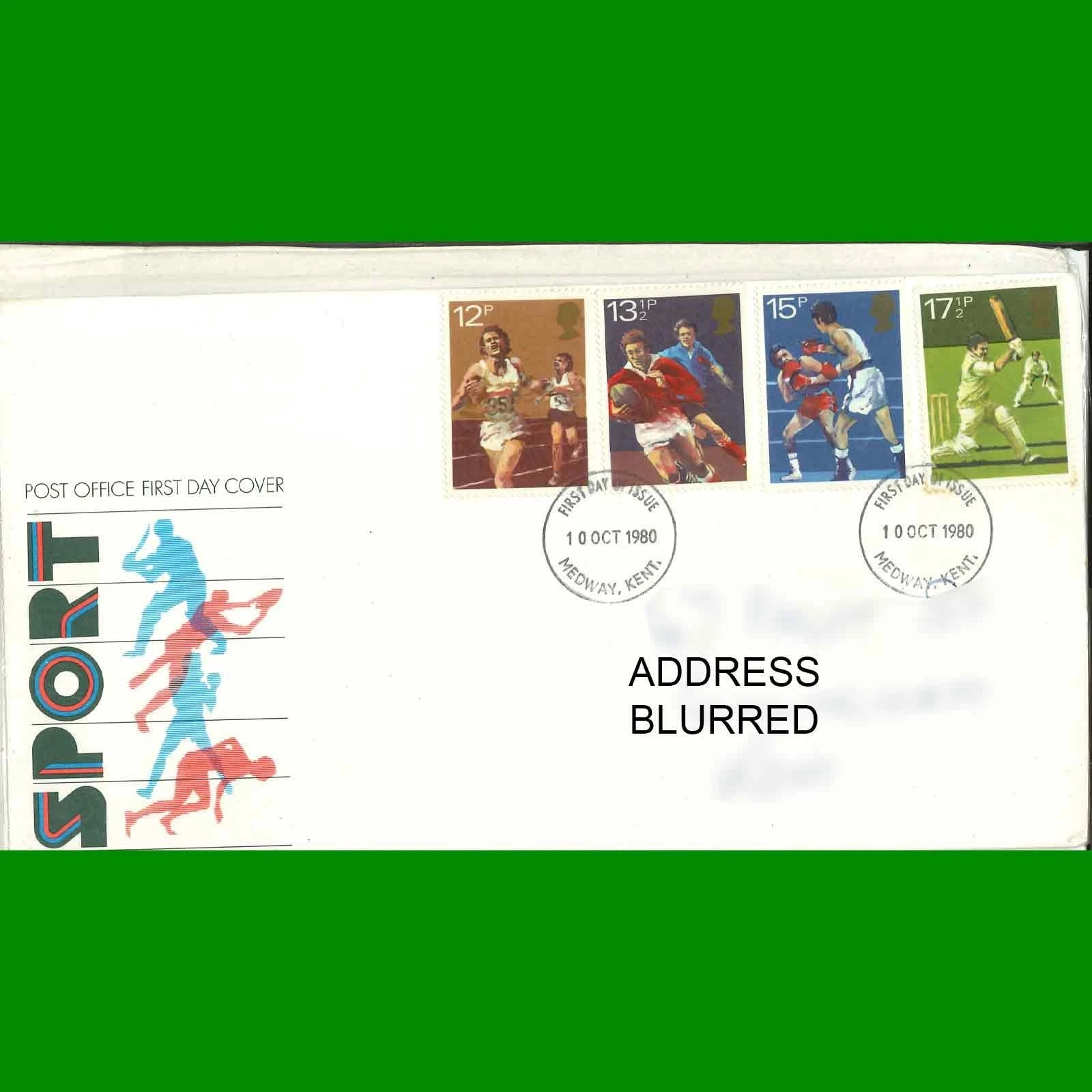 FDC Sport, Cricket, Commemorative Post Office First Day Cover Stamps, 10.10.1980 - Picture 1 of 3