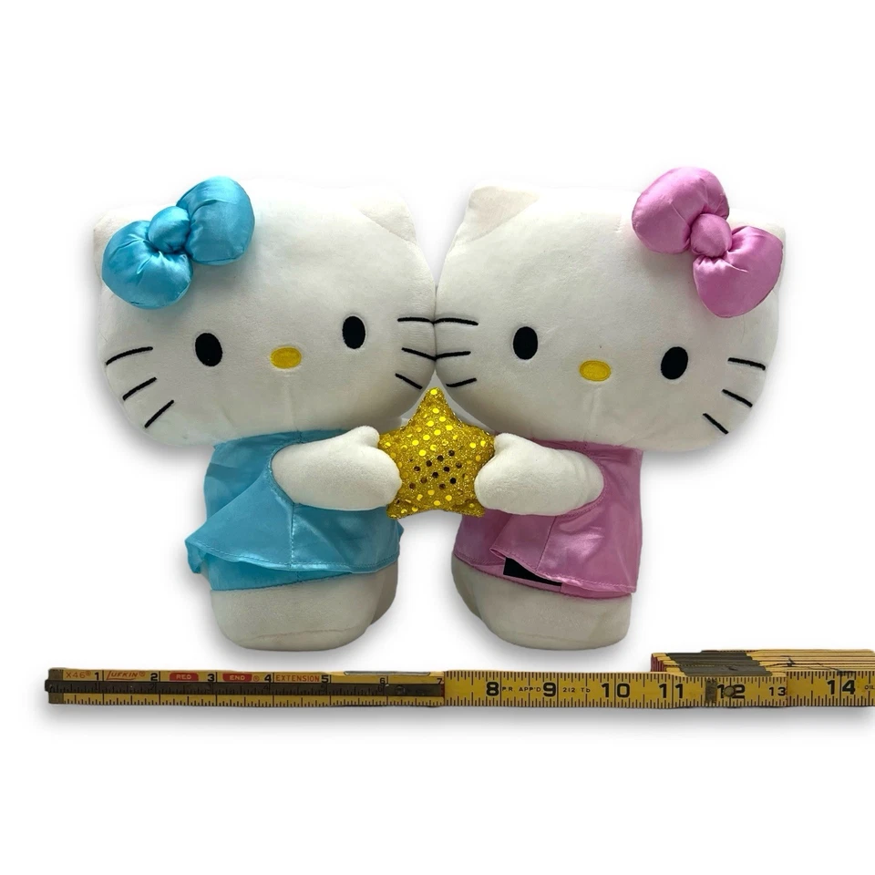 HELLO KITTY Zodiac Gemini Twins Plush Kidrobot 10.5” X 12” Wide Sanrio - Image 2 of 4