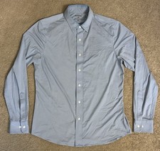 Rhone Performance Stretch Long Sleeve Dress Shirt Medium Blue