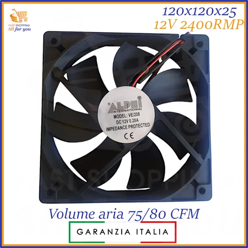 Ventola 12v di raffreddamento assiale ventole pc fisso 120mm silenziosa 120x120
