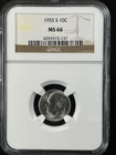 1955-S  10C  Roosevelt Dime NGC MS66  4292915-137