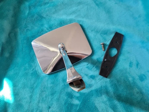 1970s Chevy GM Side View Door Mirror w/Gasket 9826594 Truck Olds Buick Vintage