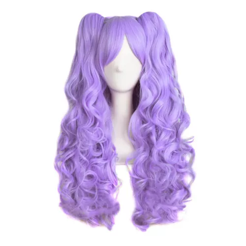 Mapof Beauty 28" Long Wavy Cosplay Wigs Lolita Curly Wavy 2 Ponytail Hair - Picture 15 of 47
