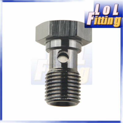 Aluminum Brake Line Banjo Bolt Adapter Fitting - M8 M10 M12 Sizes, 1.0/1.25/1.5 Pitch