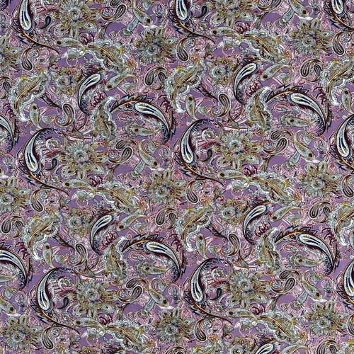 Mia Floral Paisley Viscose Challis Digital Printed Dress Fabric Crafts Curtain - Picture 8 of 25