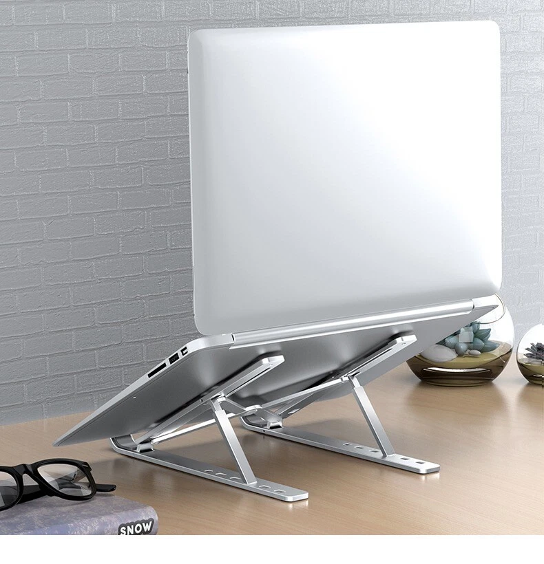 Laptop Stand Full Aluminium Computer Holder Portable Ventilated Desktop PC Riser - Image 4 of 4