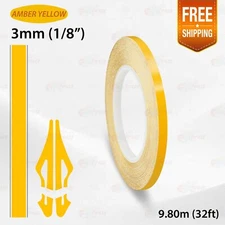 DARK YELLOW 1/8" 3mm PIN STRIPE Car Model Streamline TAPE Decal Vinyl Sticker