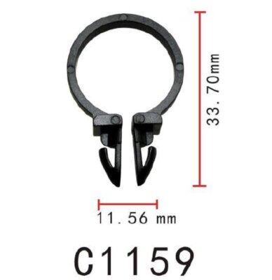 20Pcs Nylon 19mm 3/4'' ID Car Rod Wire Cable Loom Routing Clip Clamp 11mm Hole