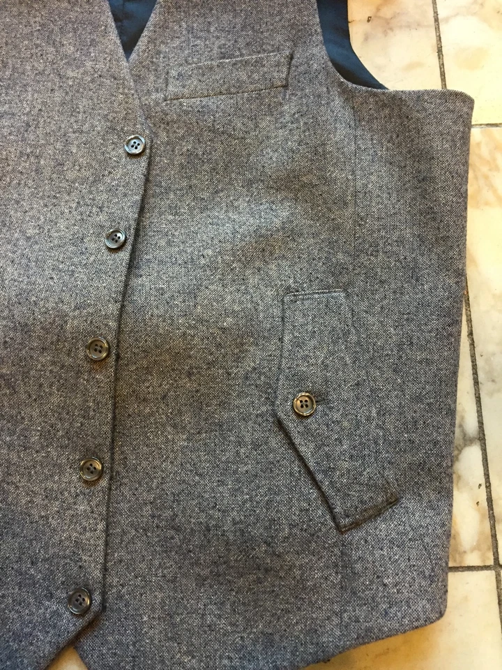 Nuevo con etiquetas Vestido Informal Steven Land Multicolor Hombre Chaleco 100% Lana Talla 40 Foto 3 de 4