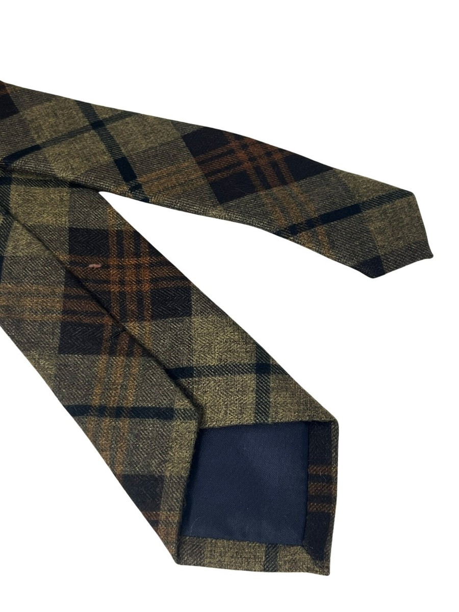 Frederick Thomas Designer Lana Tweed Cravatta da Uomo - Marrone & Grigio