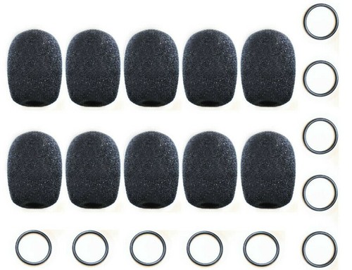 Open Cockpit 10 x Pilot Aviation Headset Microphone Sock Cover Windshield Foam - Picture 2 of 4