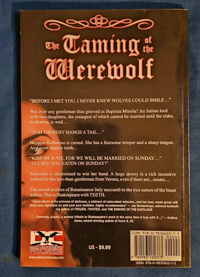 The Taming of the Werewolf by William Shakespeare Sylvia Shults - Image 2 of 2