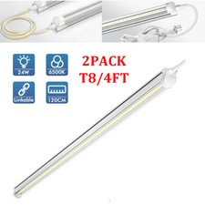 2PACK T8 LED Tube Light Bulbs 4FT 60W 8FT LED Shop Light Fixture 5000K 6500K