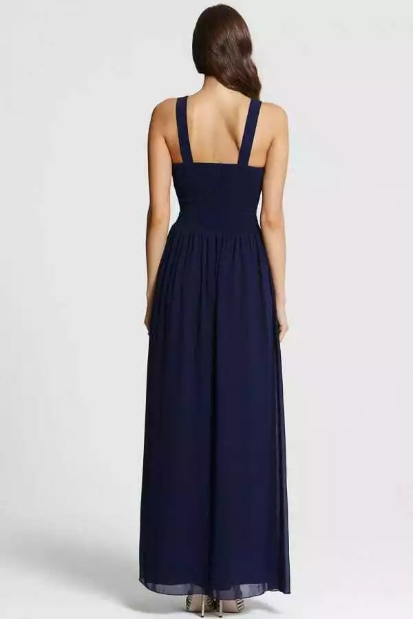 Little mistress navy embellished maxi cheap dress