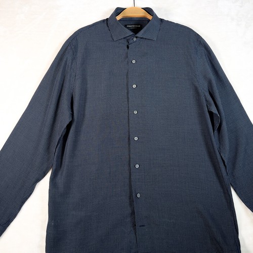 Country Road Mens shirt Long Sleeve 100% Tencel Size L Blue Tailored Fit - Picture 4 of 10