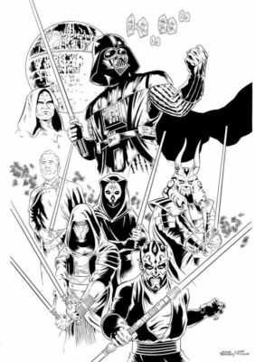 LEINWAND BILDER STAR WARS LORDS SITH 50X70 CM