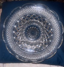 Vintage Anchor Hocking Wexford Pattern Divided 5 Section Glass Plate 11