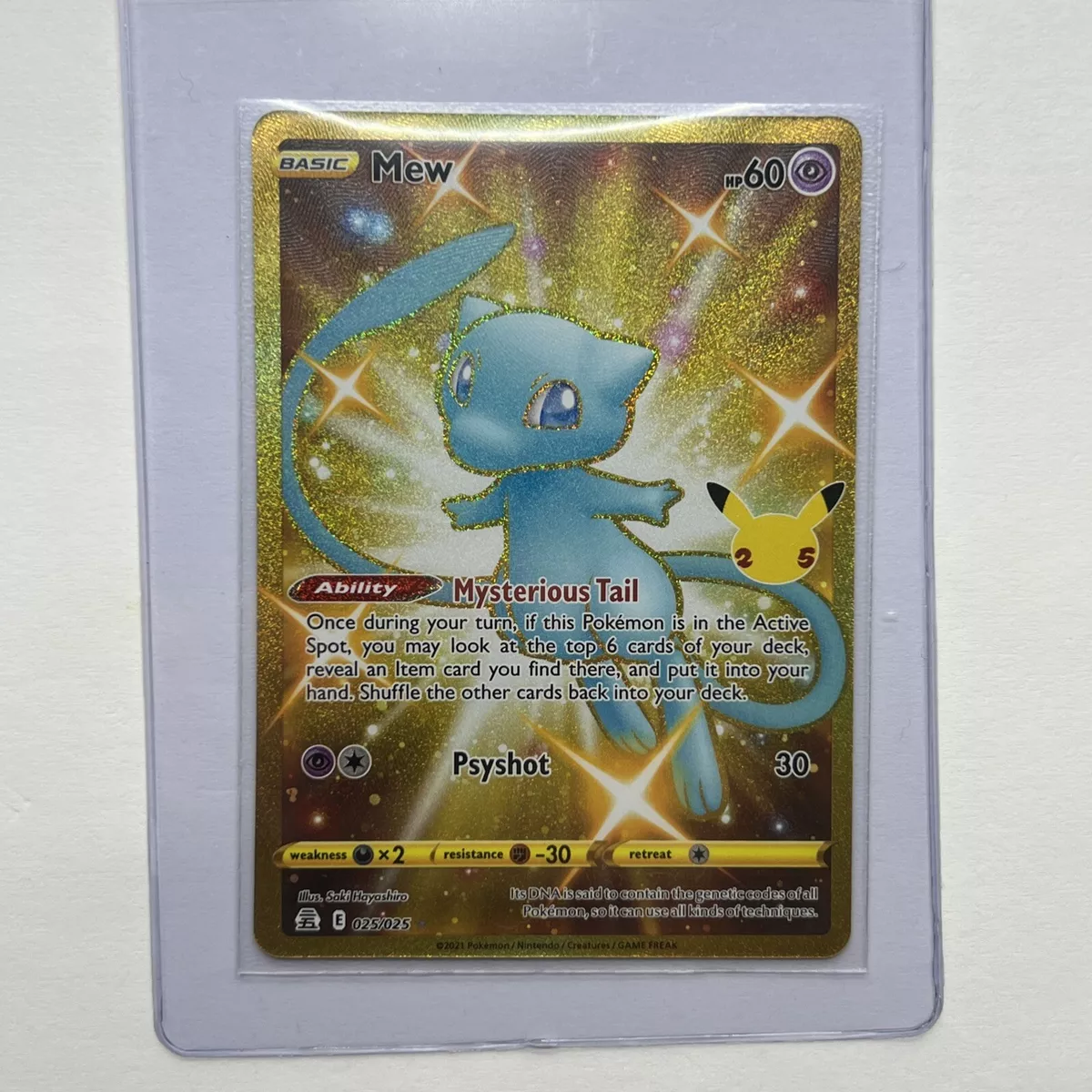 Carta Pokémon Mew Holográfico Lendário Celebrações 25 Anos