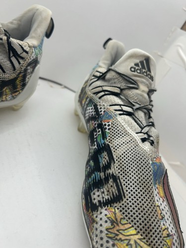 Adidas Adizero Comics Football Cleats FX8361 Men's US 9.5 White Designer - Picture 4 of 10