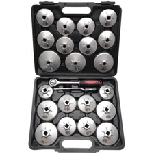 set 23 pcs oil filter wrenches by cup - code bgs1035 KRAFTMANN workshop