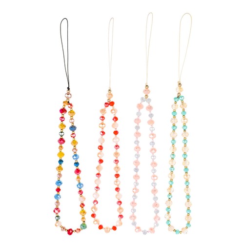4 Pcs Anti-Rutsch-Lanyard Für Mobiltelefone Süßer Perlen-Handyanhänger - Zdjęcie 6 z 12