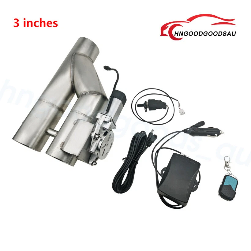 3" Electric Exhaust Dual Valve Y Pipe Kit with Manual Control & Remote Switch - Image 2 of 4