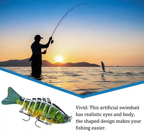 7 Segment Fishing Gear Bionic Swimming Bait Bass Tackle Fishing Gear Lure Tool - Bild 5 von 38