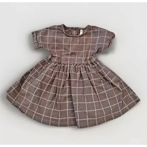 Rylee + Cru Baby Girl Wavy Check Kat Dress Sz 6-12 Months