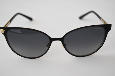 Versace Cat Eye Black Gold Polarized 2168 1377-T3 57-16-140  display picture 3