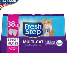 Multi-Cat Clumping Cat Litter Febreze Odor Control 15 Days Low Dust Easy Scoop