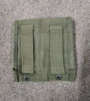 Original US Korean War Era M1 Carbine/M1 Garand Ammo Pouch - Canvas Magazine Pouch (Militaria)