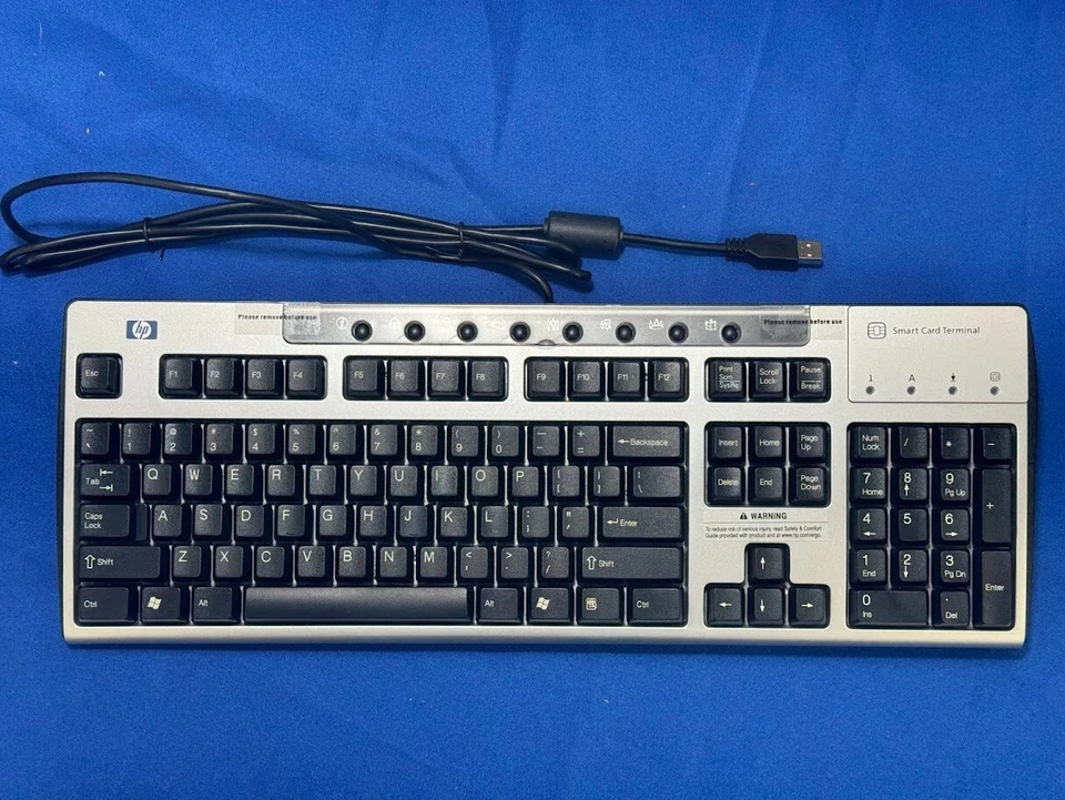 USB Keyboard w/ Credit Card Reader- Wired HP Keyboard w Payment Terminal KUS0133 - Image 4 of 4