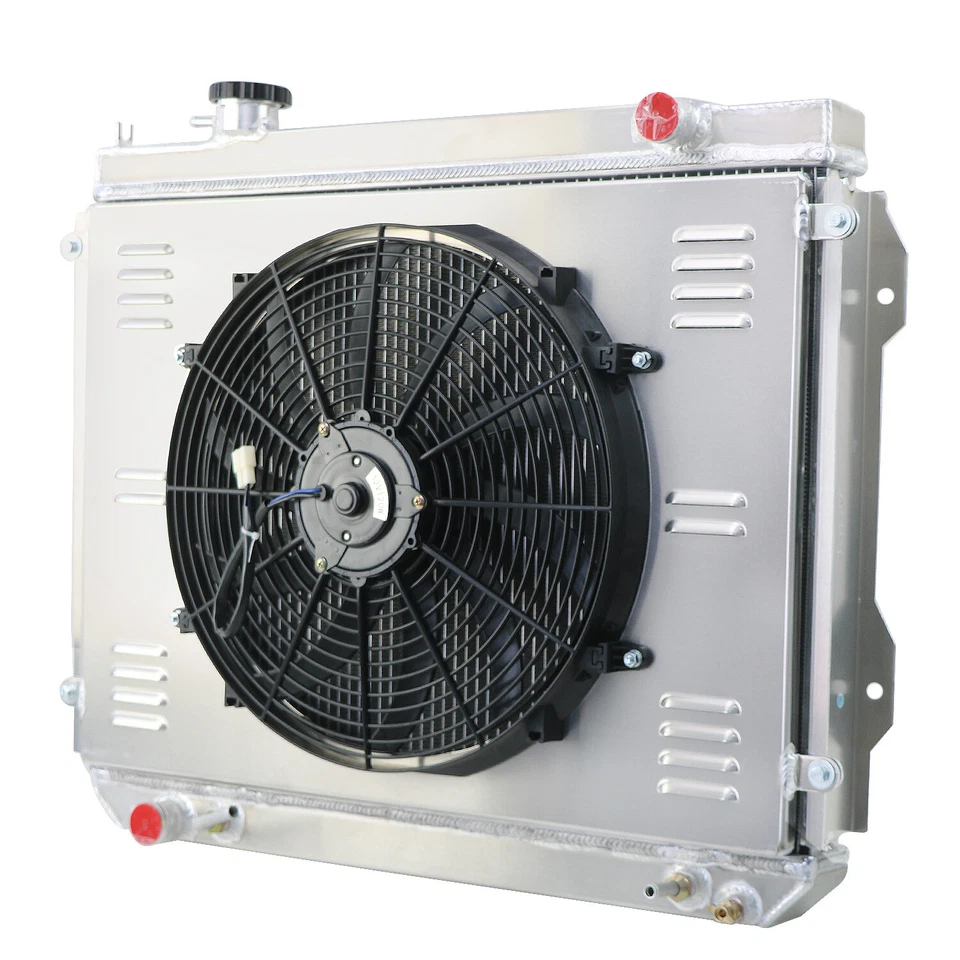 4-Row Radiator Shroud+Fan Relay Fit 1995-2004 Toyota Tacoma 2.4L 2.7L L4 3.4L V6 - Image 2 of 4