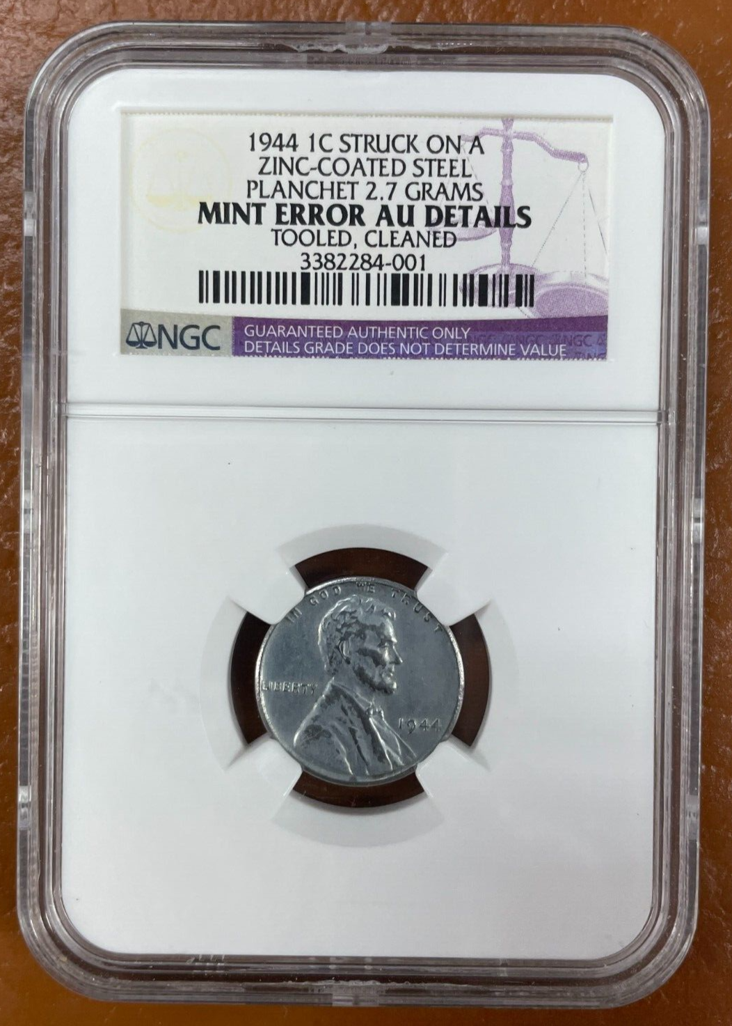 1944 Lincoln STEEL Cent Penny NGC Almost Uncirculated Details AU Tooled,  Cleaned | eBay