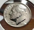 1961 SILVER ROOSEVELT DIME PROOF BRILLIANT UNCIRCULATED COIN