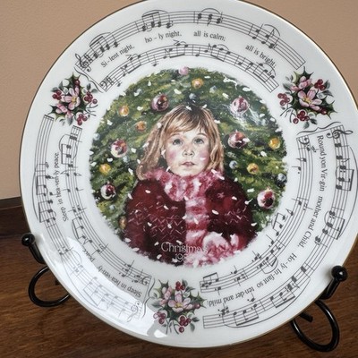 Vintage 1983 Royal Doulton Weihnachtslieder ''Stille Nacht'' Sammelteller sehr guter Zustand