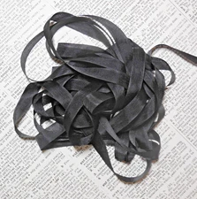 Vintage Seam Binding Ribbon Black 5 Yds Woven Edge Rayon Sewing Crafts Jewelry