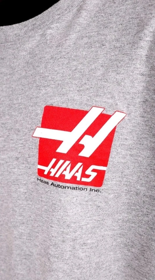 Мужская футболка Haas Automation Kurt Busch NASCAR серая с длинным рукавом размер 2XL - Изображение 3 из 4