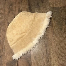 Wilsons Leather Suede Shearling Bucket Hat Winter Y2K Retro