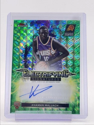 KHAMAN MALUACH 2025-26 TOPPS FINEST ROOKIE GREEN GEOMETRIC RC AUTO /75 Q5721
