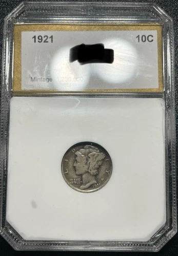 1921-P Mercury Silver Dime 10C Fine Key Date In PCI Holder