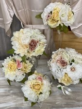 Wedding Bridle Set of 5 Bouquets. Handmade with A Beautiful Array of Colors.