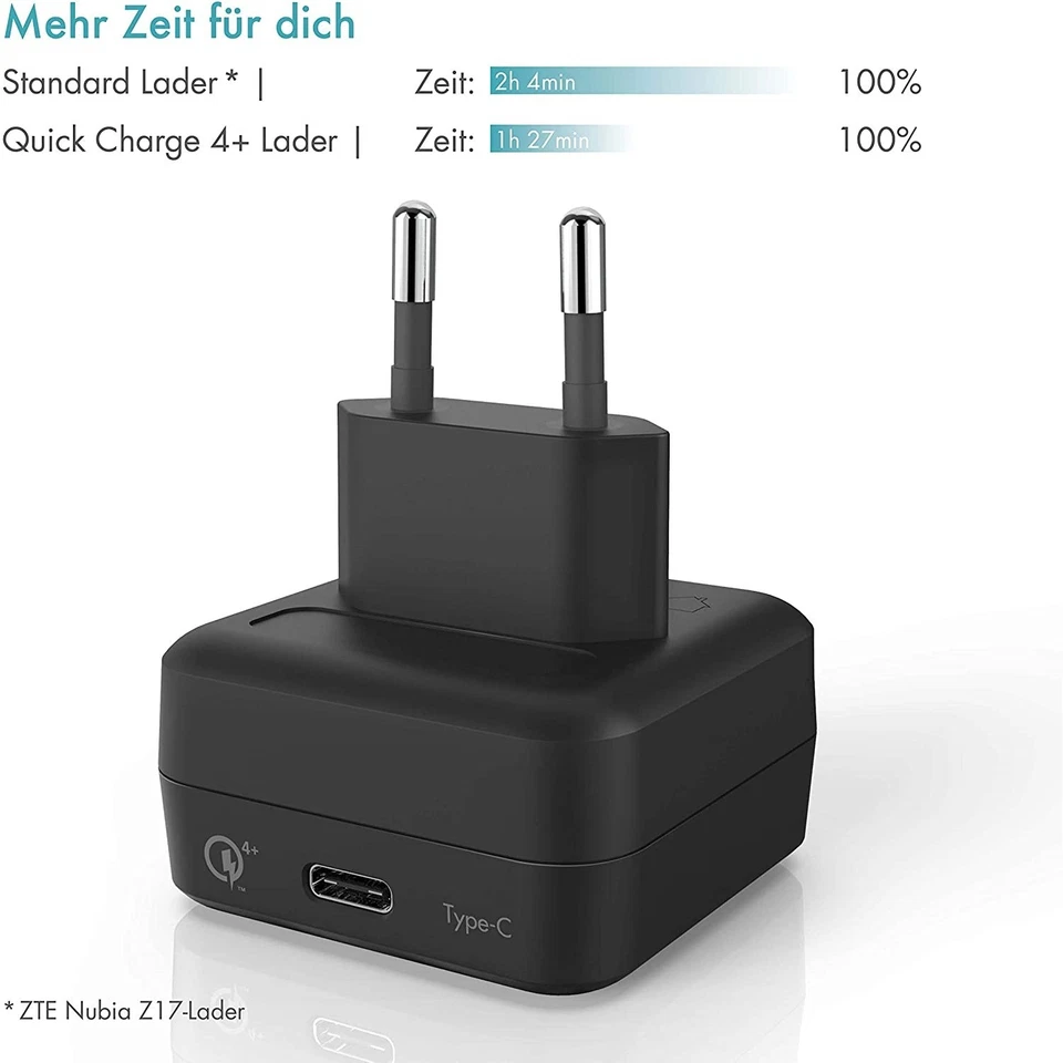 Pazzimo Ladegerät USB-C 27W QC 4.0 PD Netzteil Lader für Tablet PC iPad Handy - Bild 2 von 4