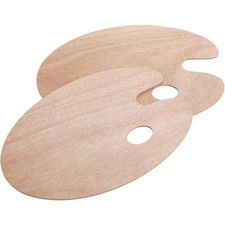 Wooden Artist Palette for Oil Painting 2-Pack Artist Palettes Wood Painting