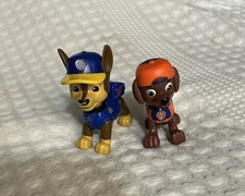 PAW PATROL CHASE & ZUMA 2.5” ACTION FIGURE POLICE DOG TOY POSABLE