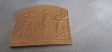 Ancienne medaille en bronze expo internationale de gand 1913 signee Devreese