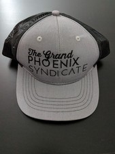 The Grand Phoenix Syndicate Snapback Mesh Trucker Hat Gray Black OSFM Youth Cap
